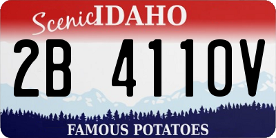 ID license plate 2B4110V