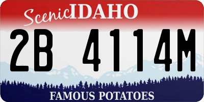 ID license plate 2B4114M