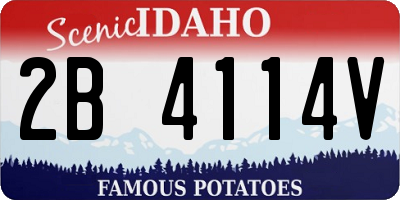 ID license plate 2B4114V