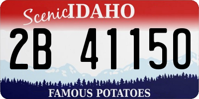 ID license plate 2B4115O