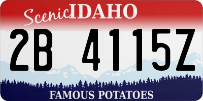 ID license plate 2B4115Z