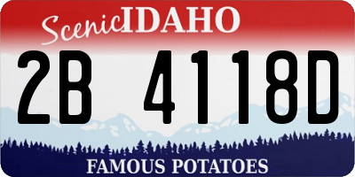 ID license plate 2B4118D