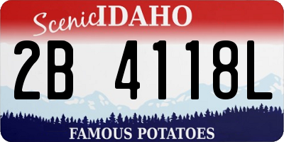 ID license plate 2B4118L