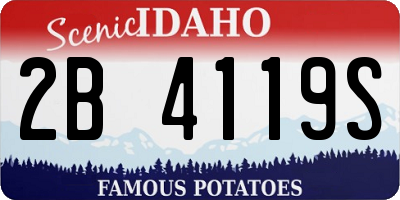 ID license plate 2B4119S