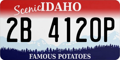 ID license plate 2B4120P