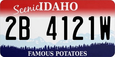 ID license plate 2B4121W