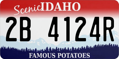 ID license plate 2B4124R