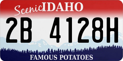 ID license plate 2B4128H