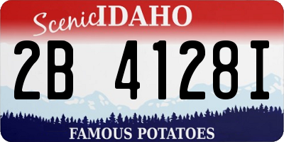 ID license plate 2B4128I