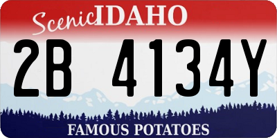 ID license plate 2B4134Y