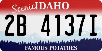 ID license plate 2B4137I