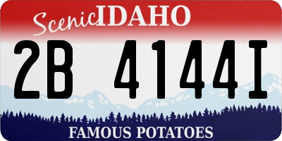 ID license plate 2B4144I