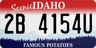ID license plate 2B4154U