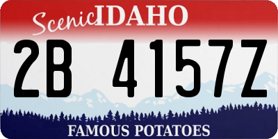 ID license plate 2B4157Z