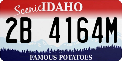 ID license plate 2B4164M