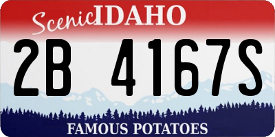 ID license plate 2B4167S