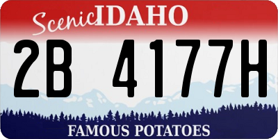 ID license plate 2B4177H