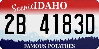 ID license plate 2B4183D
