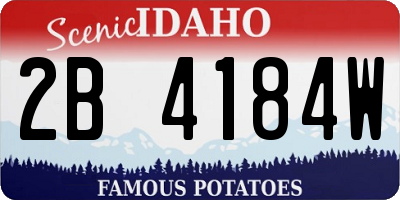ID license plate 2B4184W
