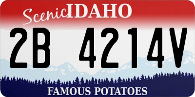 ID license plate 2B4214V