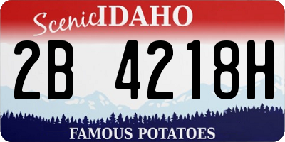 ID license plate 2B4218H