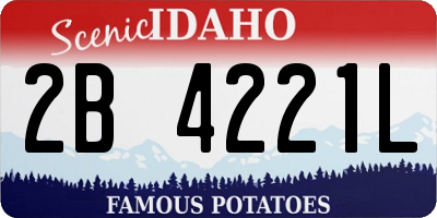 ID license plate 2B4221L