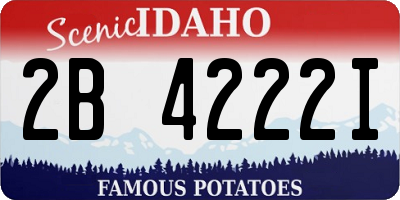ID license plate 2B4222I