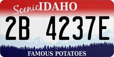 ID license plate 2B4237E