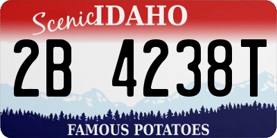 ID license plate 2B4238T