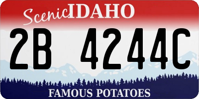 ID license plate 2B4244C