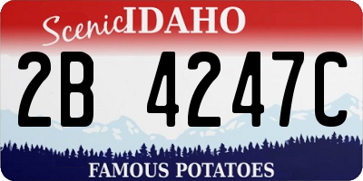 ID license plate 2B4247C