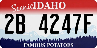 ID license plate 2B4247F