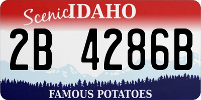 ID license plate 2B4286B