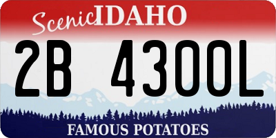 ID license plate 2B4300L