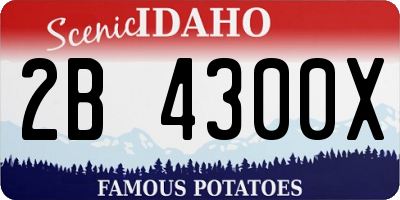 ID license plate 2B4300X