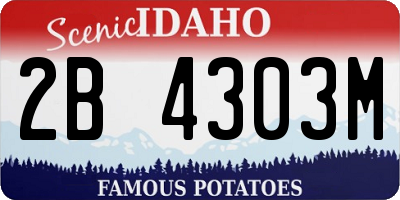 ID license plate 2B4303M