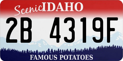 ID license plate 2B4319F