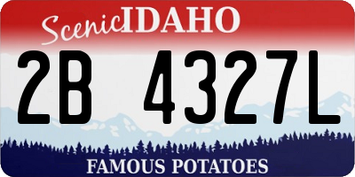 ID license plate 2B4327L