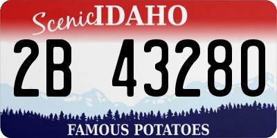 ID license plate 2B4328O