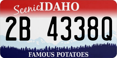 ID license plate 2B4338Q