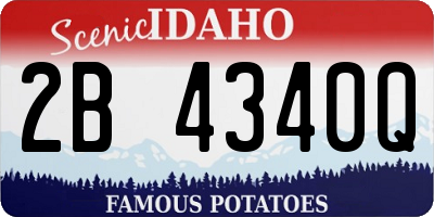 ID license plate 2B4340Q