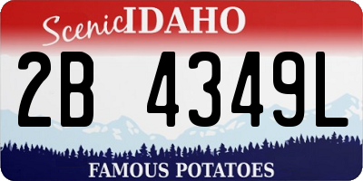 ID license plate 2B4349L