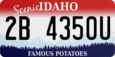 ID license plate 2B4350U