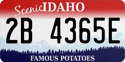 ID license plate 2B4365E