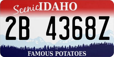 ID license plate 2B4368Z