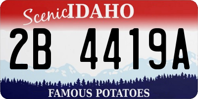 ID license plate 2B4419A