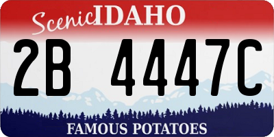 ID license plate 2B4447C