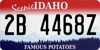 ID license plate 2B4468Z