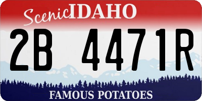 ID license plate 2B4471R