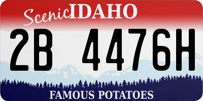 ID license plate 2B4476H